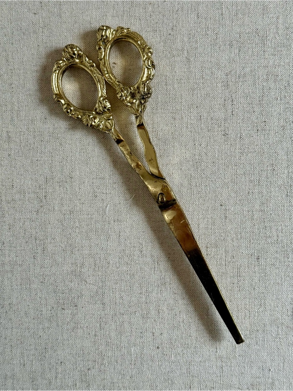 Anthropologie Gold Ornate Desk Scissors | Vintage-Inspired Floral Office Decor |